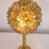 Capiz Shell Lotus Ball Table Light Germany, 1960s