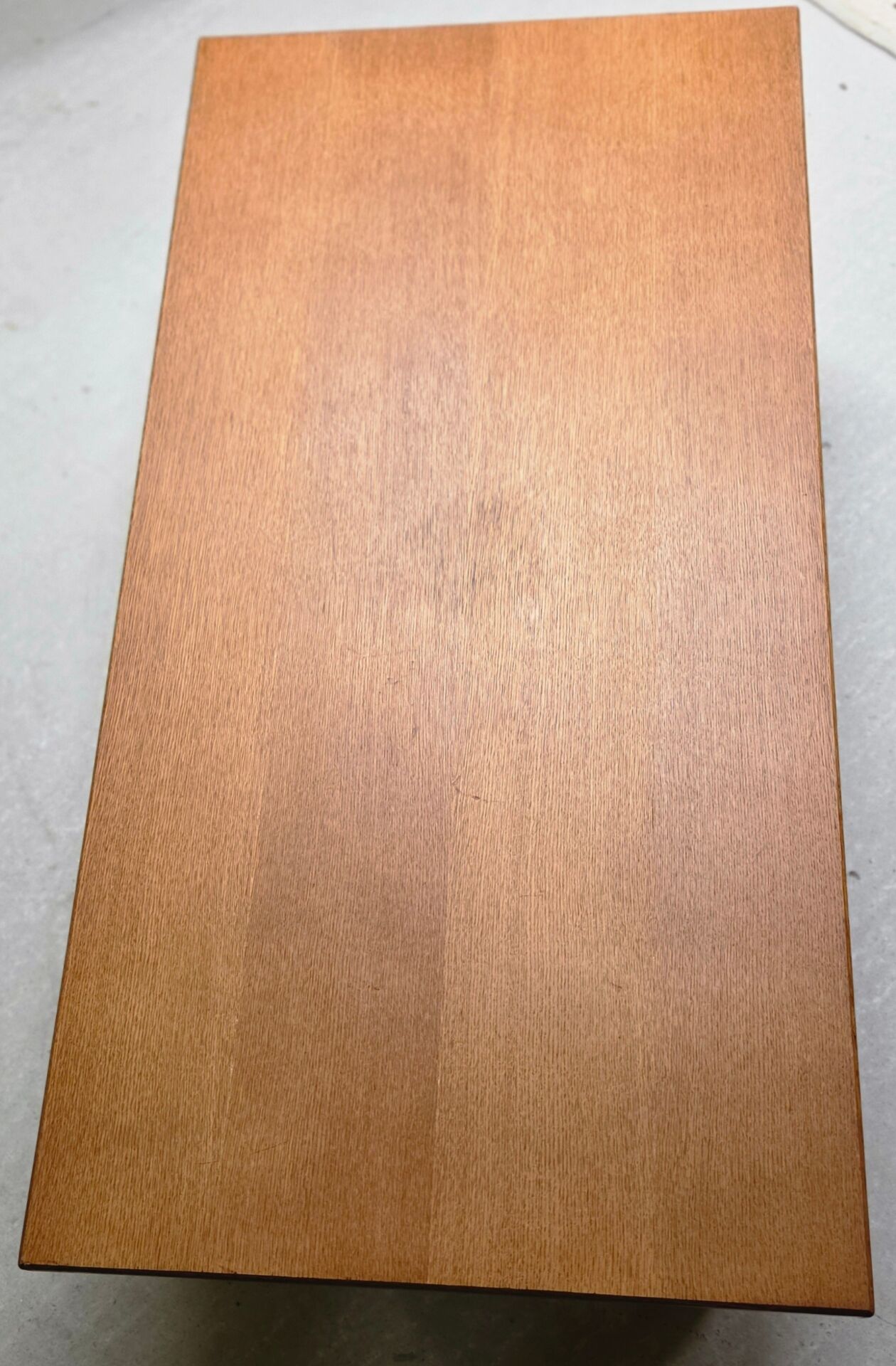 Brutalist coffee table oak 1970 vintage