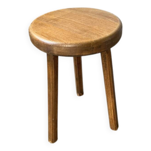 Tabouret tripode chêne