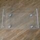 Table basse vintage en plexiglas et verre 1970