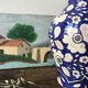 Painting oil old naïve landscape
