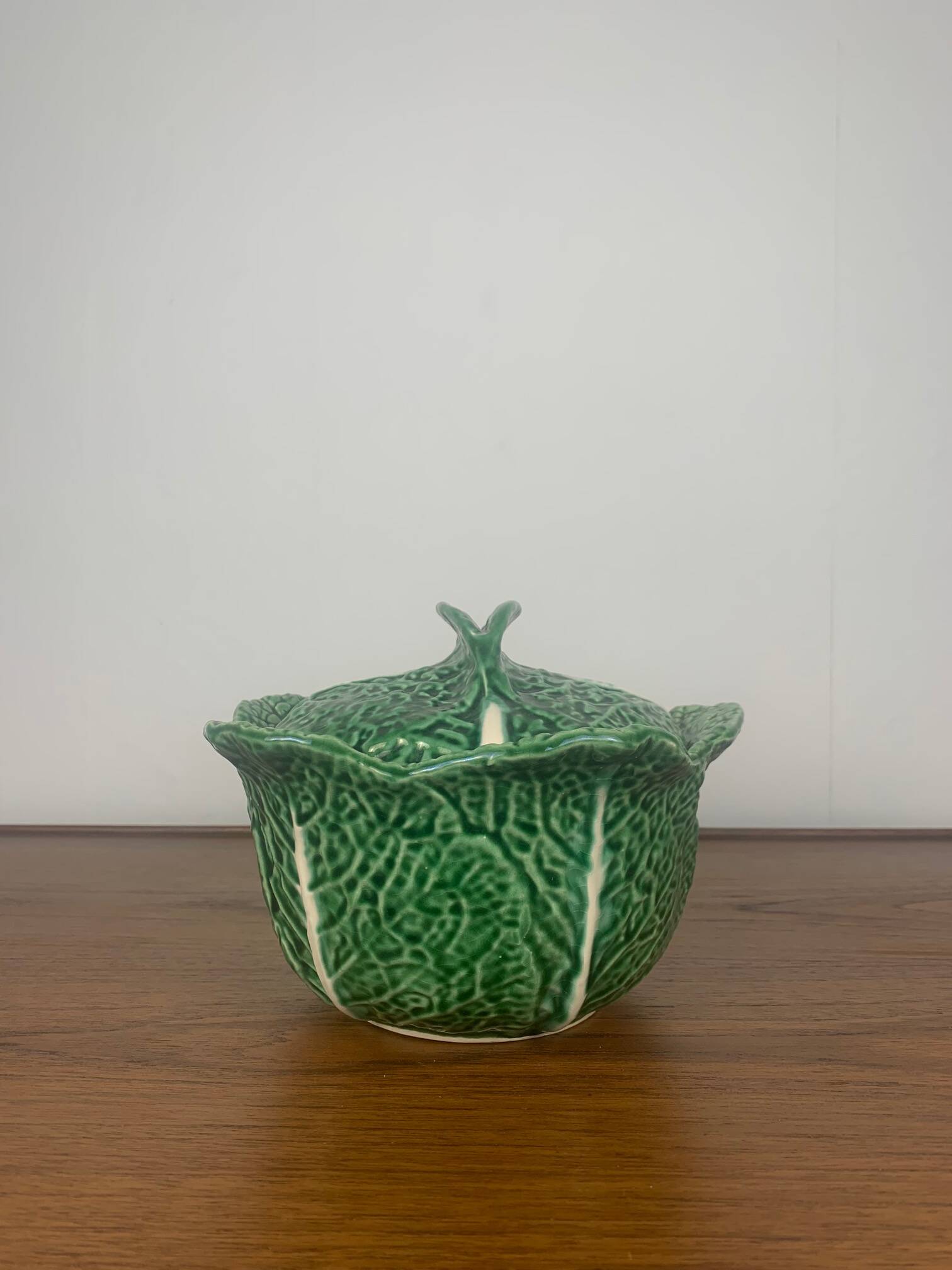 Green cabbage ceramic soup tureen, 1970/80