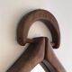 Brutalist mirror in oval shape 1950 - 30,5x59,5cm