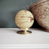 Lampe en verre marbré