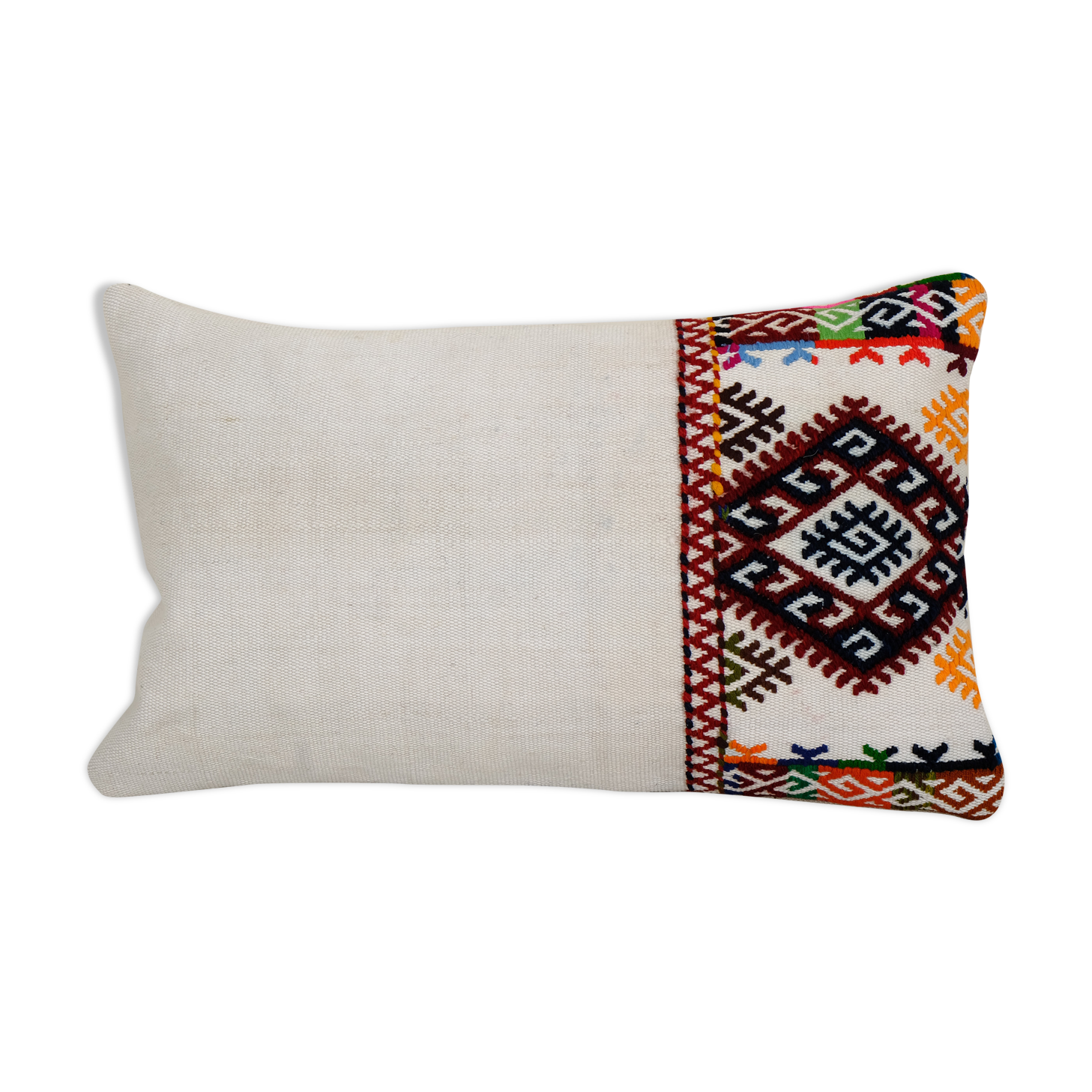 Turkish Kilim Pillow, Anatolian Jajim Needlepoint Pillow, Boho Couch Pillow, Kilim Cushion Cover