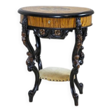 Inlaid Sewing Table in Various Woods, 1890s