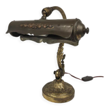 Bronze and copper articulated desk lamp circa 1900