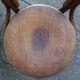 Set of 4 mismatched bistro chairs, 1900 to 1930 with wooden seats, Thonet, Baumann