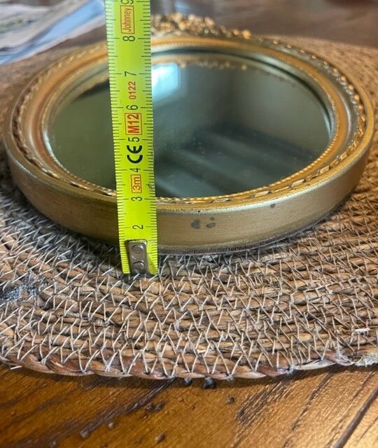 Old frame wall mirror oval gilded wood