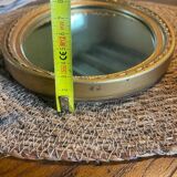 Old frame wall mirror oval gilded wood