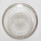 Glass dish with English silver-plated metal rim