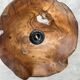 Small pendant light in corrugated teak leaf (Small D:30 H:20)