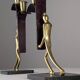 Art Deco Bronze Candelabra Pair by Karl Hagenauer, 1930s