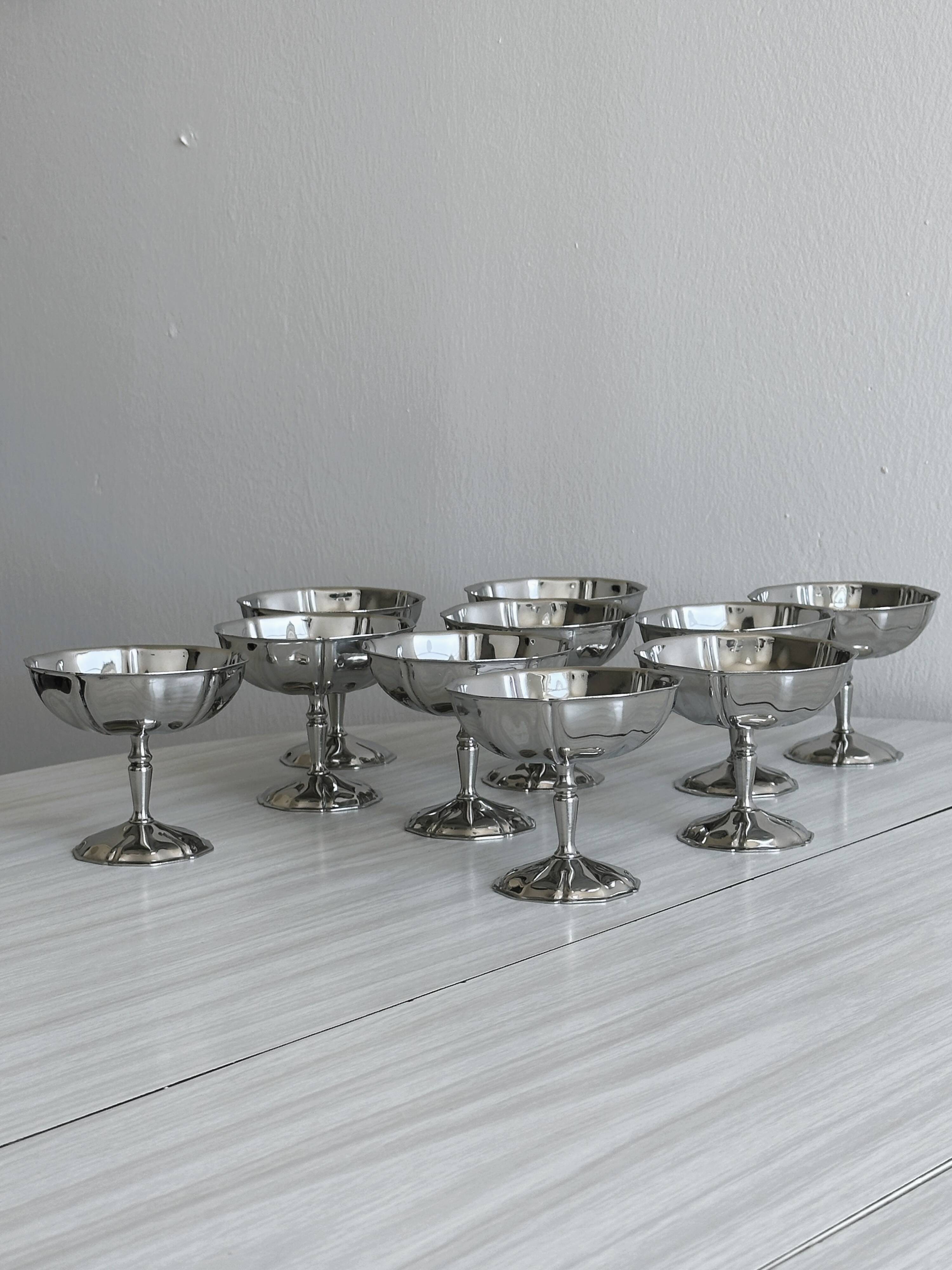 10 Letang Remy stainless steel footed bowls
