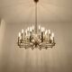 Brass Chandelier by Gaetano Sciolari