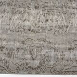 Grey Oushak Floor Wool Rug-2204