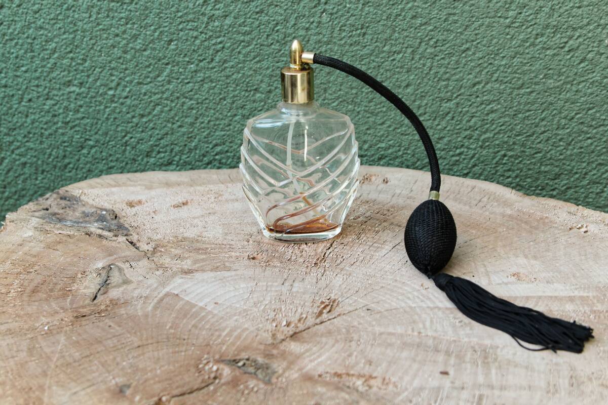 Set of 5 old glass perfume sprays