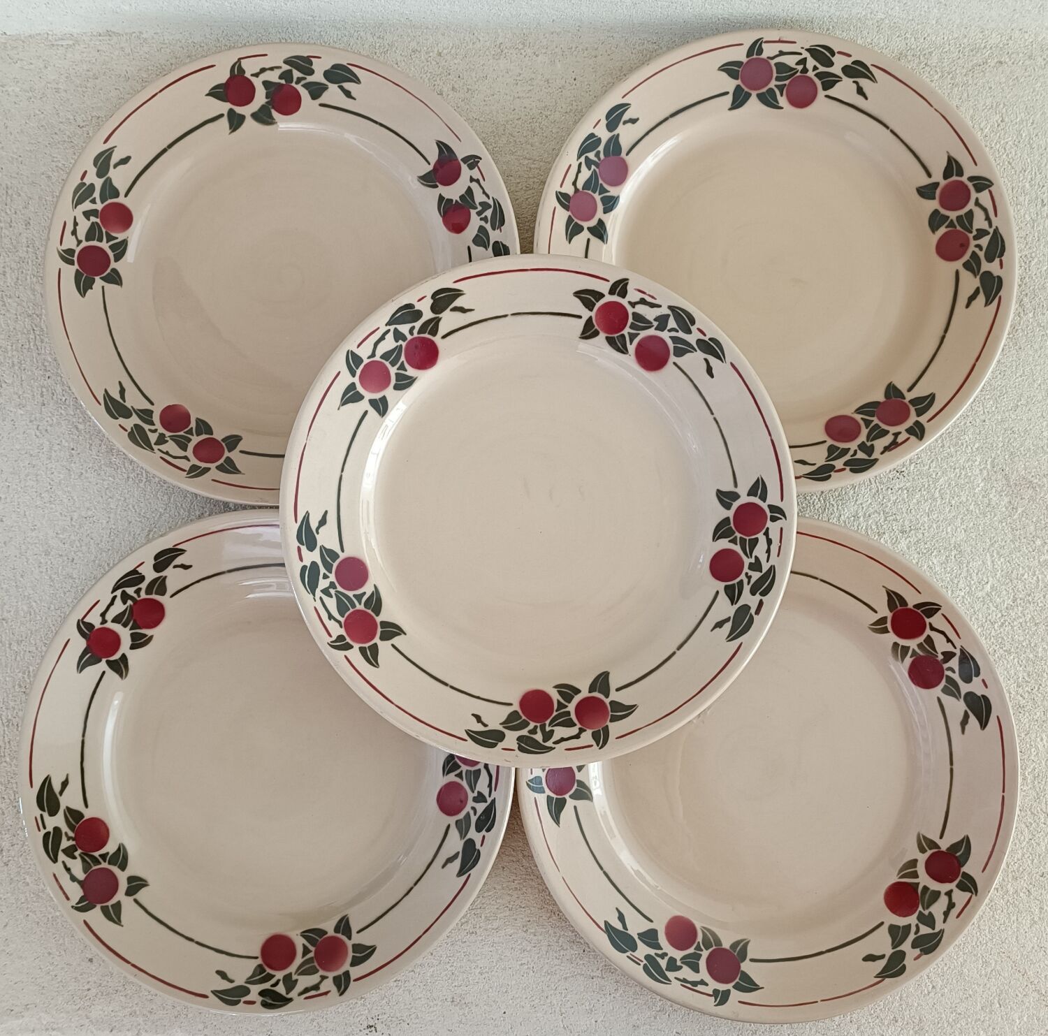 Set of 5 iron earth plates