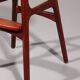 Modern Danish leather and wood model OD-61 bar stool by Erik Buch for Oddense Møbelfabrik, 1964