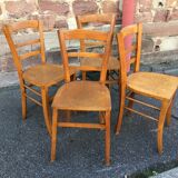 Set de 4 chaises bistrot vintage Baumann 1960s