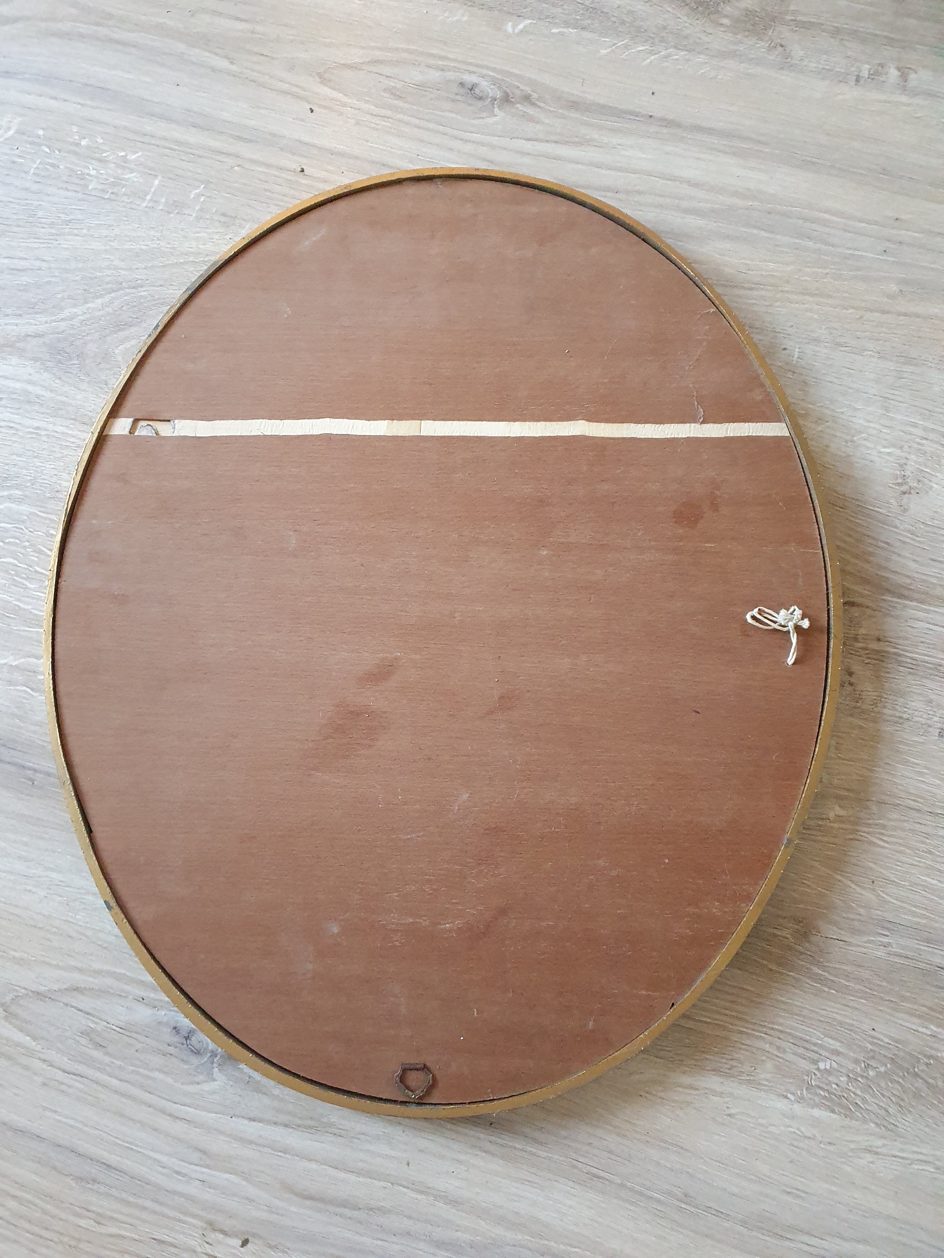 vintage mirror oval gilded with flowers 51 of 42