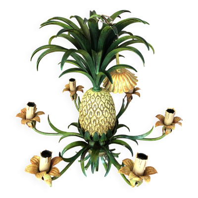Lustre ananas vintage années 50 maison Charles
