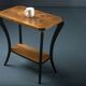 Table de console de vin de côté d'art déco en noyer