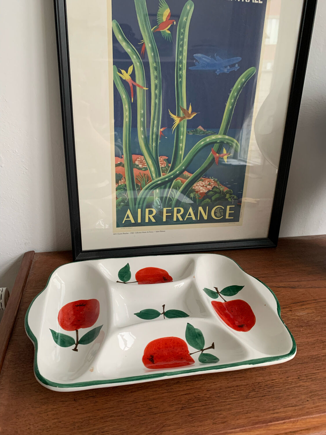 Italian earthenware top, hand painted 1963