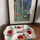 Italian earthenware top, hand painted 1963