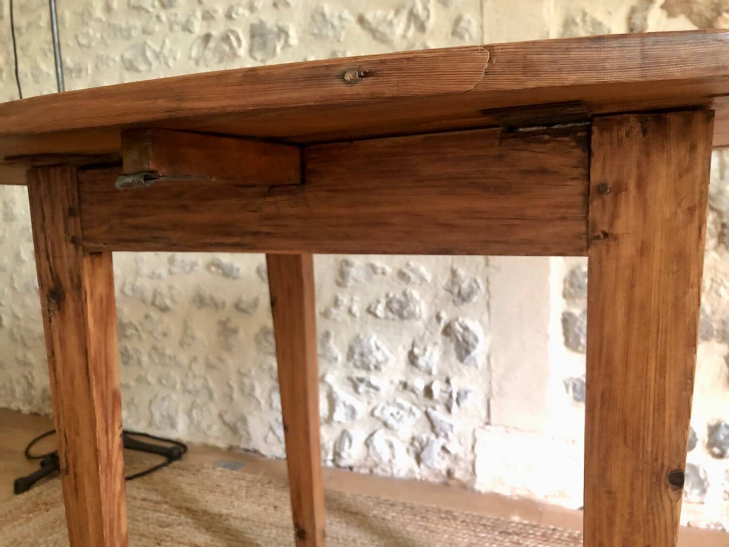 Antique round wooden table