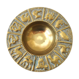 Zodiac brass trinket bowl