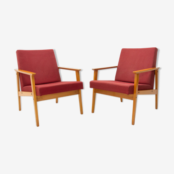 Pair of Danish style armchairs for TON, 1960