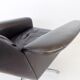 Fauteuil Kaufeld Siesta 62 en cuir noir par Jacques Brule