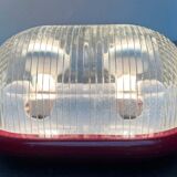 Red Walnut Floor Lamp Model by Achille Castiglioni for Flos, 1970s Mid-Century Modern Italy