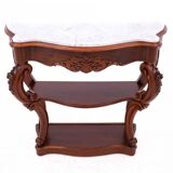 Mahogany console with marble top, France, circa 1880. After renovation.