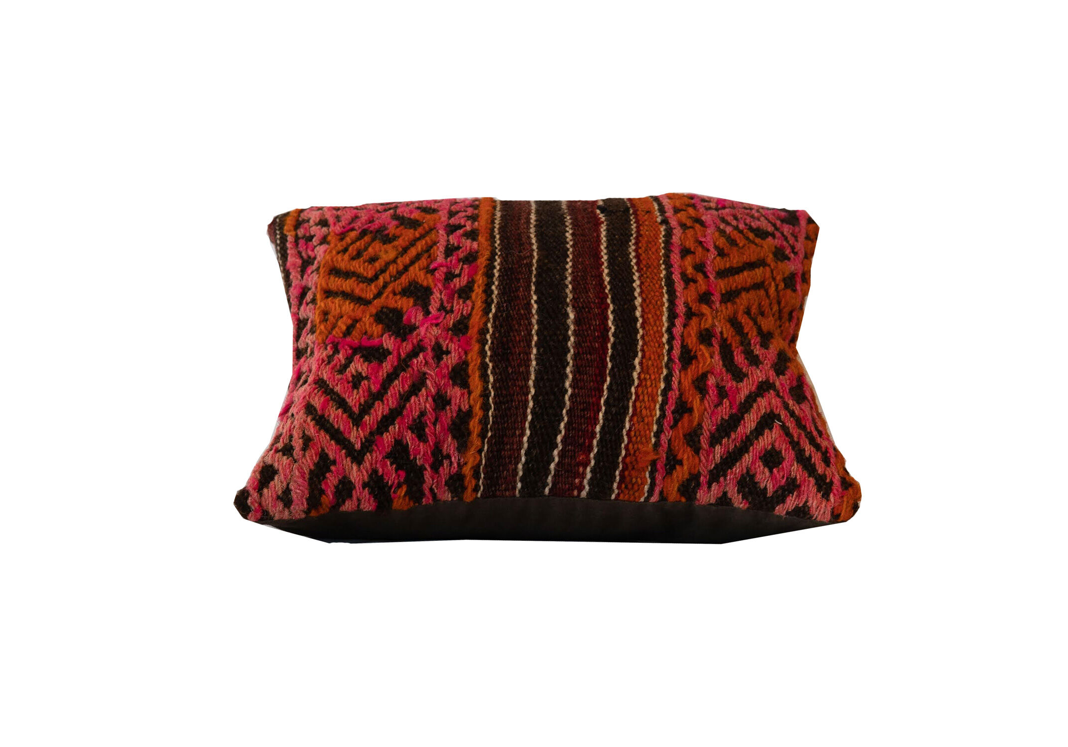 Hand made turkish kilim cushion, wool scatter pillow