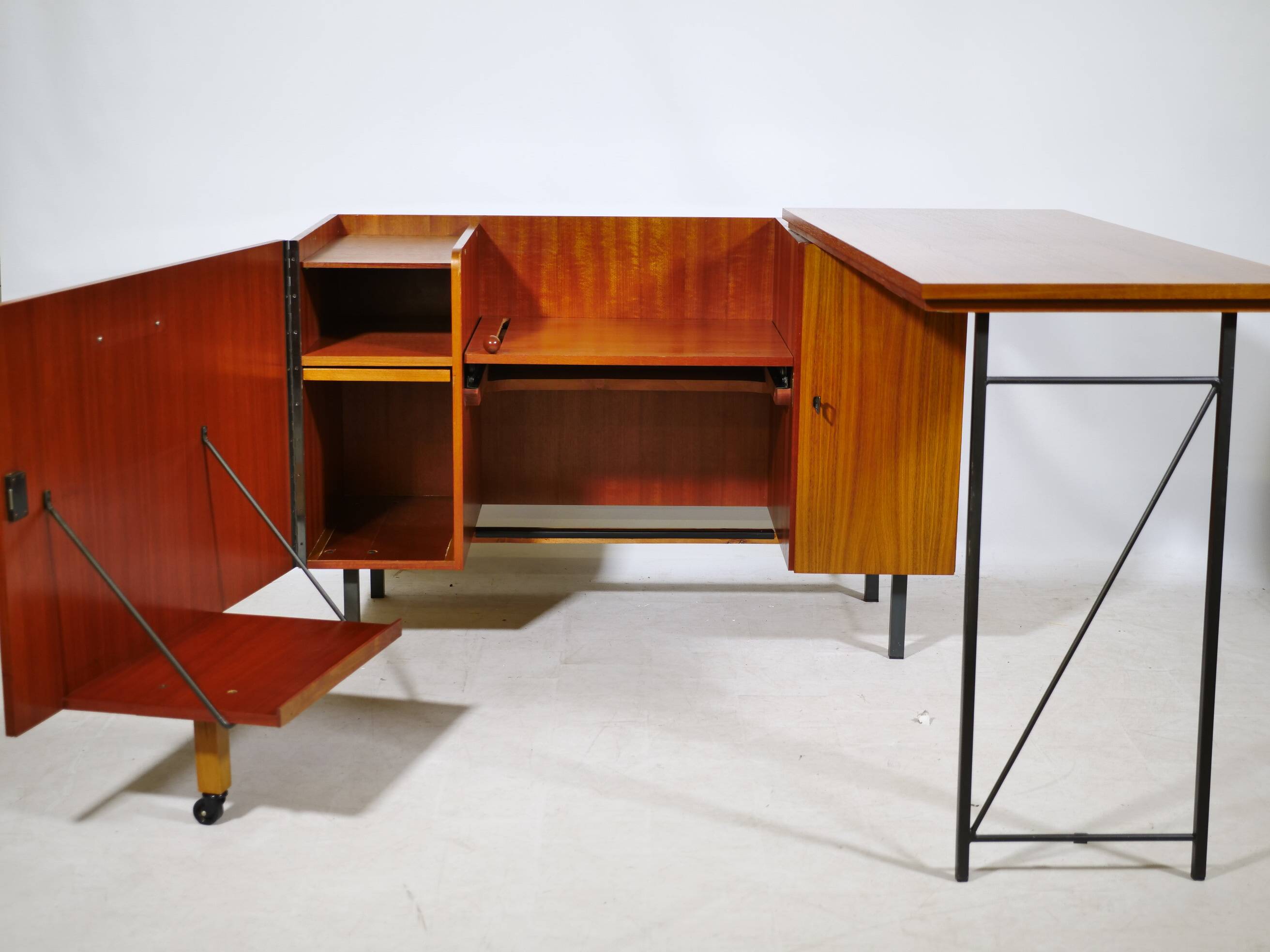 Mid-Century sideboard desk combination in teak, 1960s