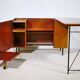 Commode-bureau mi-siècle en teck, années 1960