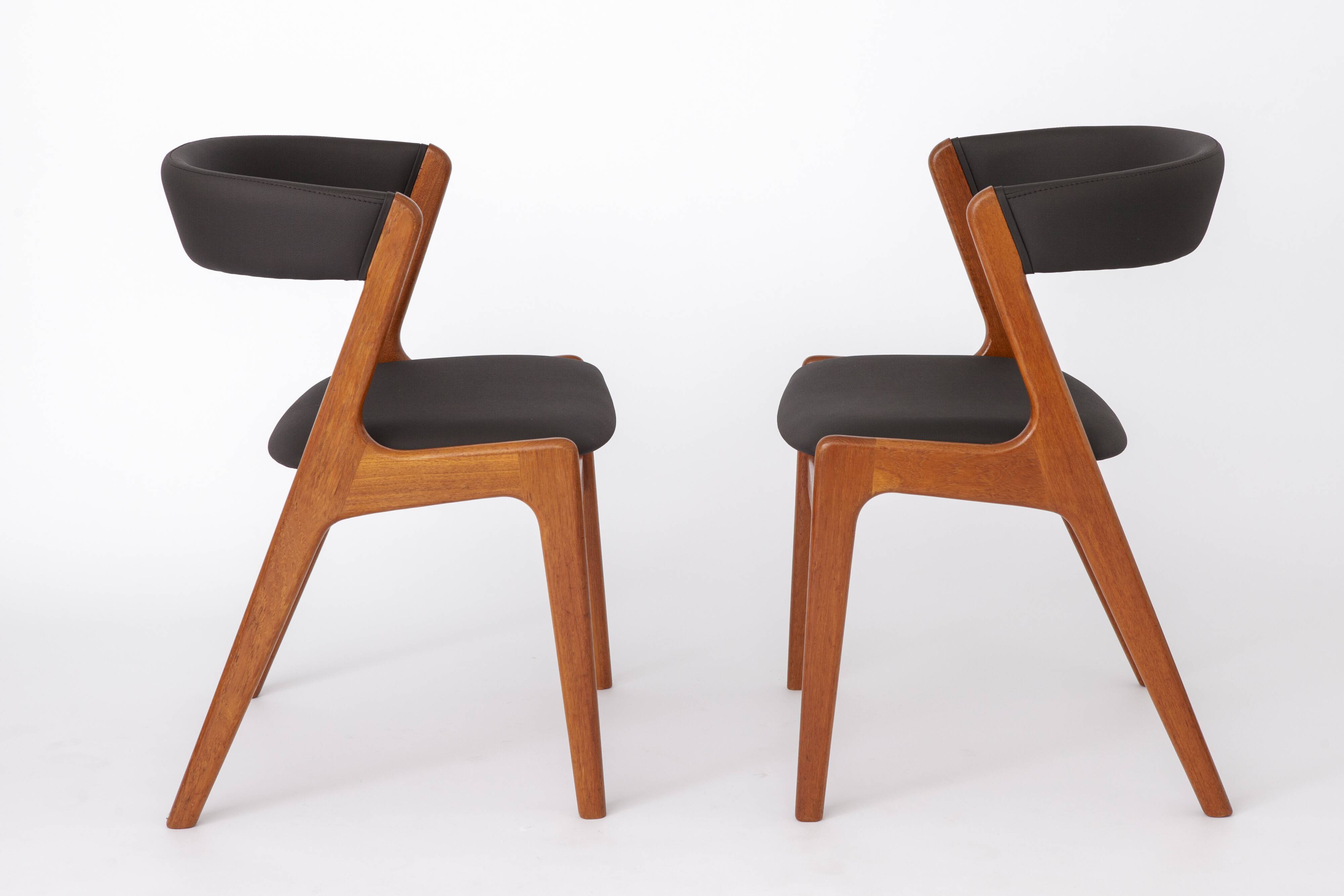 2 Chairs by Kai Kristiansen, model T21, Danish Teak 1960s