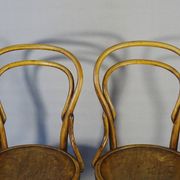 Two chairs No. 14, circa 1890 by Fuchs and Freud Bielitz, original patina
