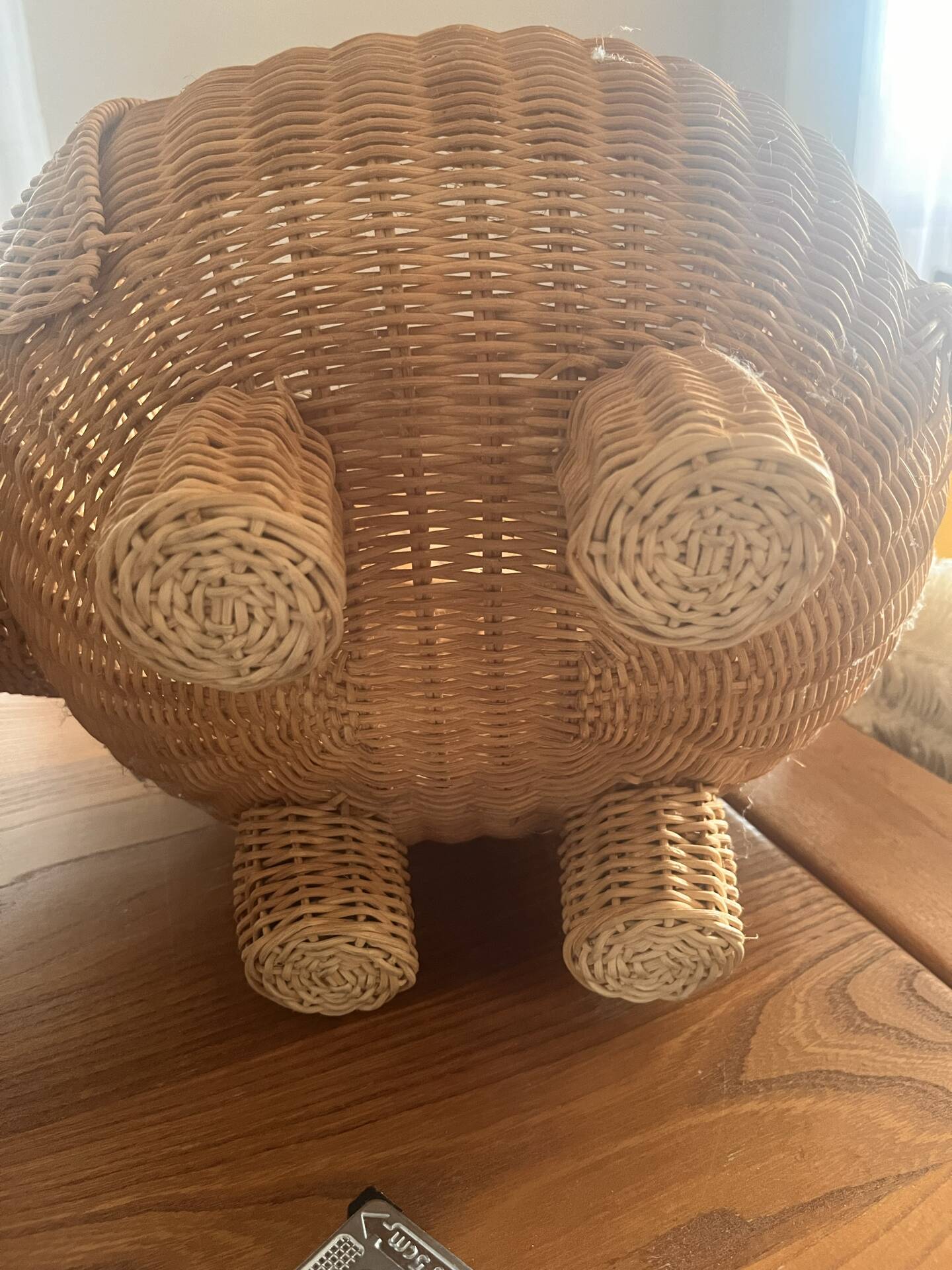 Panier éléphant en rotin