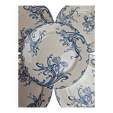 Set of 6 ironstone plates Clairefontaine – Iris model – late 19th century