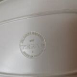 Vintage plate with tefal melamine orange flower pattern made in France