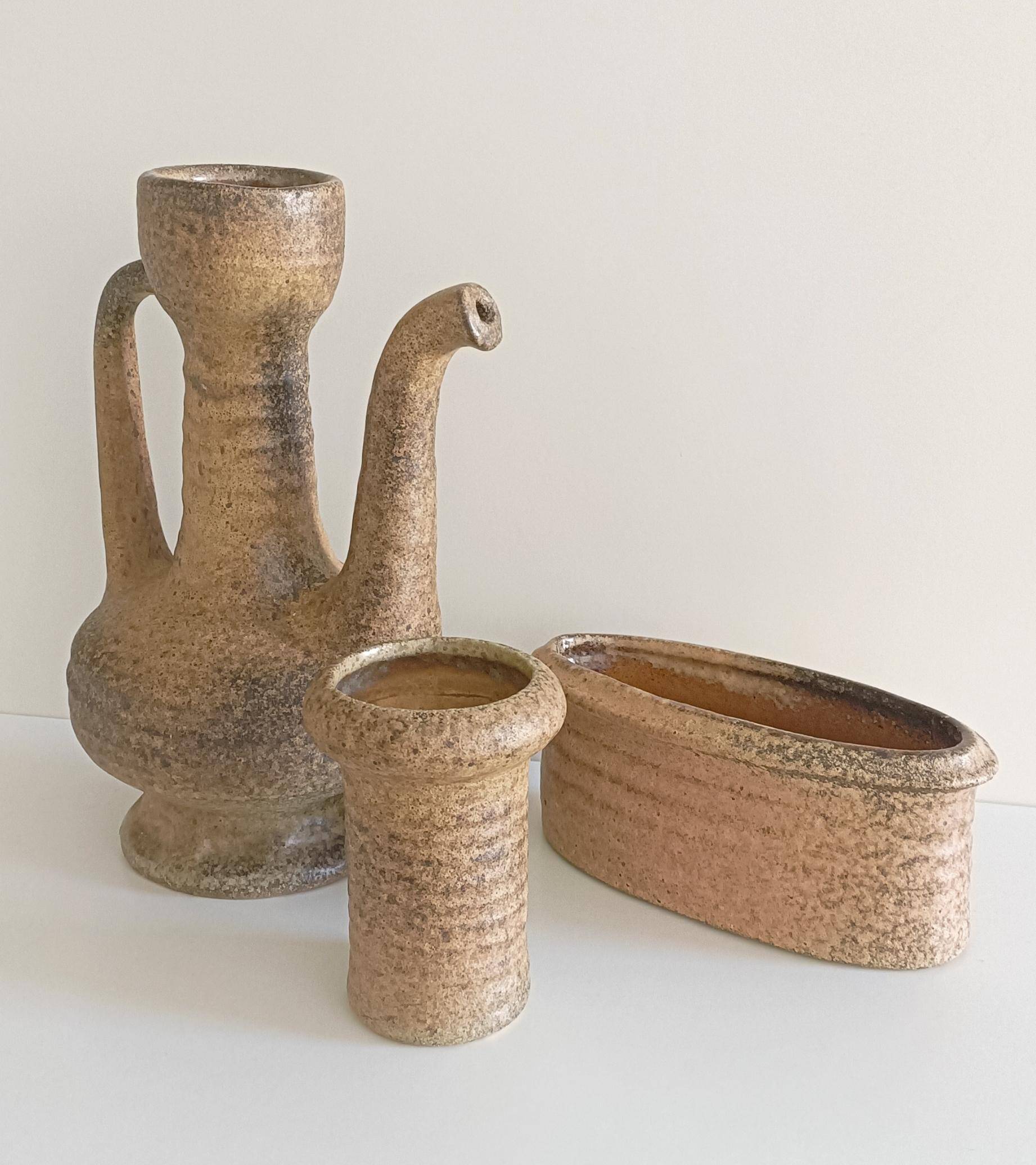 Wabi-Sabi Ceramics Set by Marius Van Woerden, Vest Keramiek, 1960s