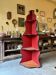 Dark wood corner unit, black and red