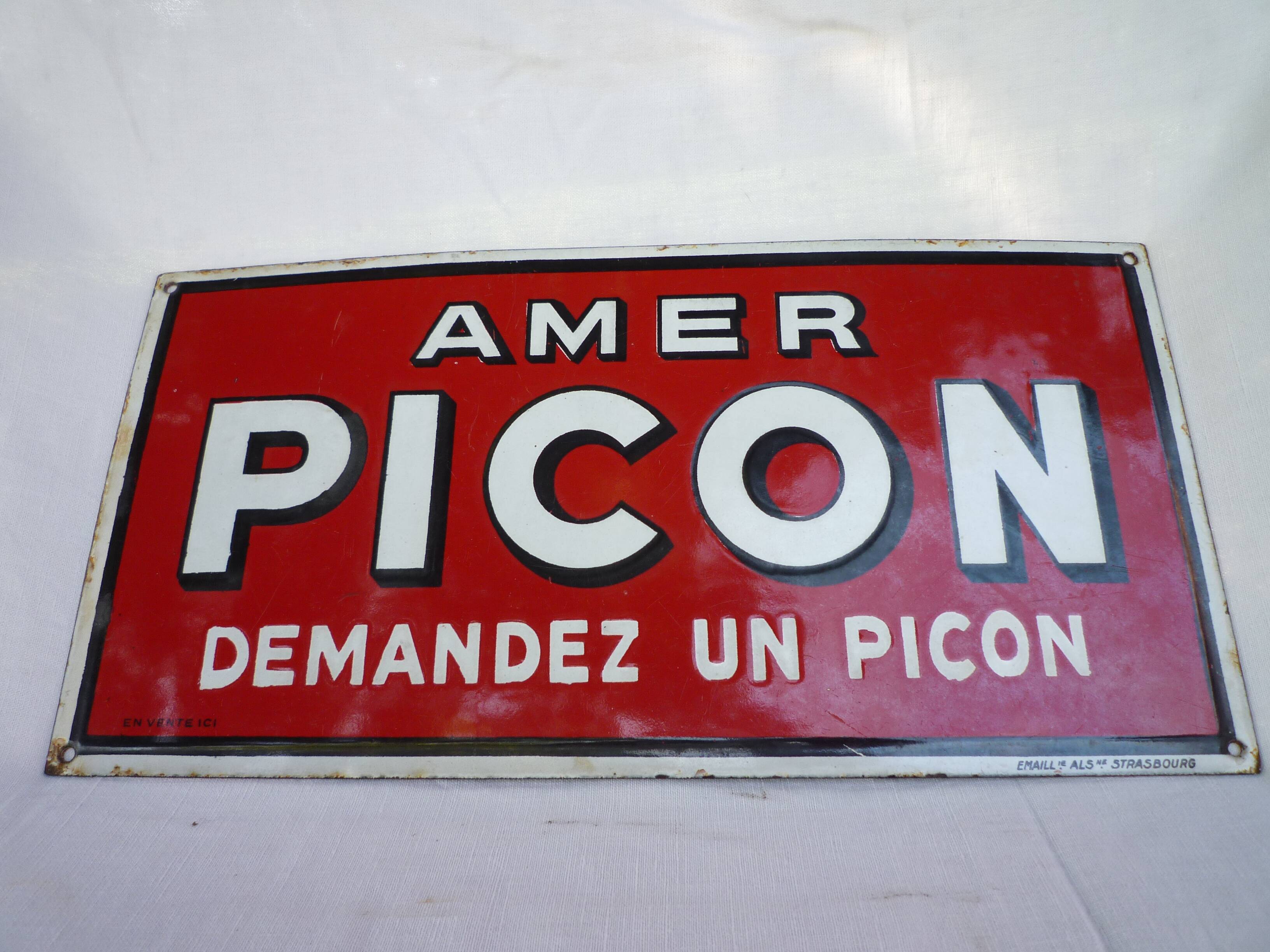 Picon enamel plate