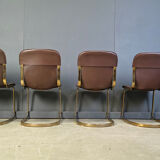 Vintage dining chairs by Willy Rizzo for Cidue - set of 4 - 1970s