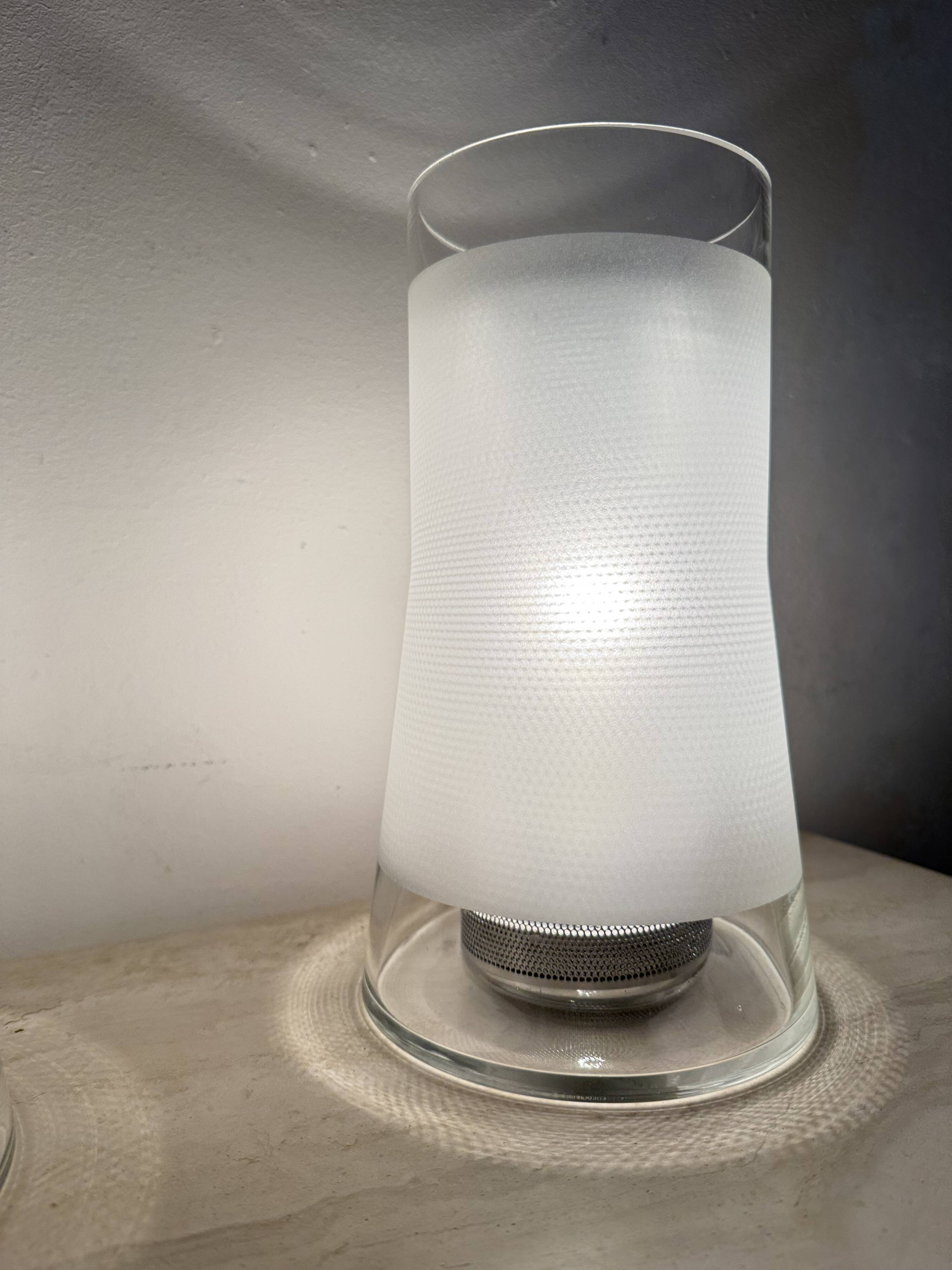 Vintage IKEA 80s table lamp B9919 – hand made frosted glass with diffuser