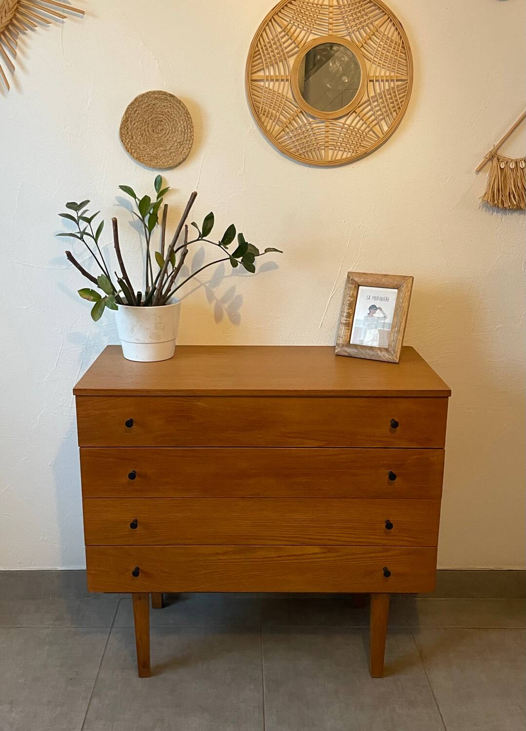 Vintage oak chest of drawers