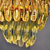 Lustre Venini, 4 niveaux, verre de murano, italie, 1970